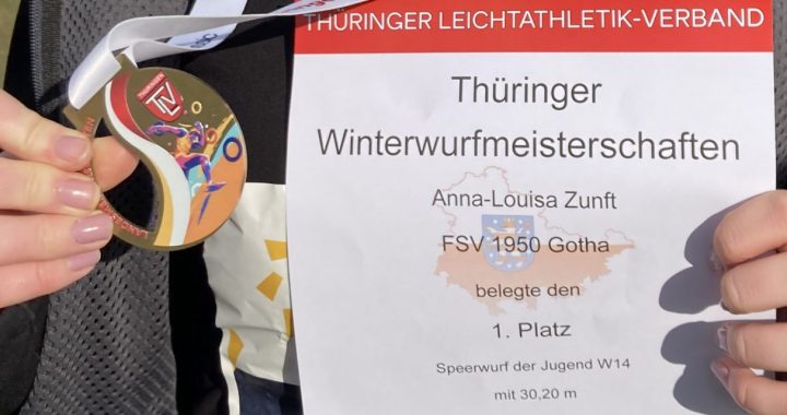 Thüringer Landesmeisterin im Winterwurf